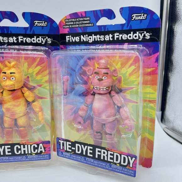 Funko Five Nights At Freddys Tie-Dye Set Set Freddy Chica Foxy Action Figurers - Picture 4 of 5